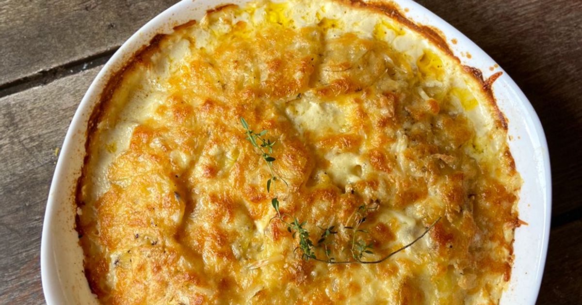 Resep Kentang Dauphinoise dengan Krim dan Bawang Putih
